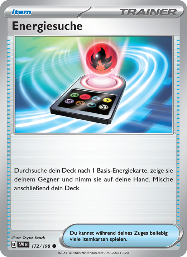 Energiesuche 172 — Karmesin & Purpur (German Pokémon TCG card)