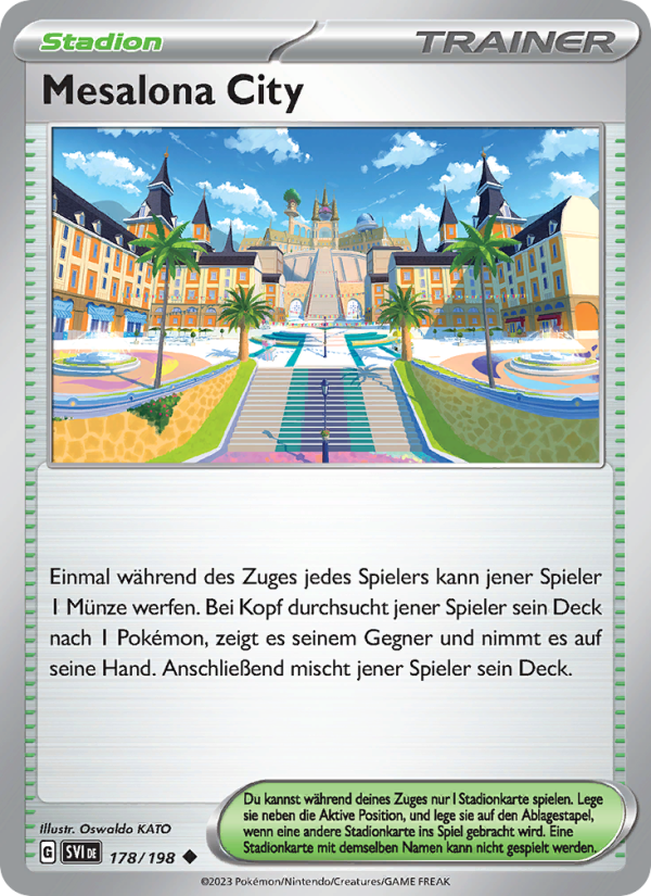 Mesalona City 178 — Karmesin & Purpur (German Pokémon TCG card)
