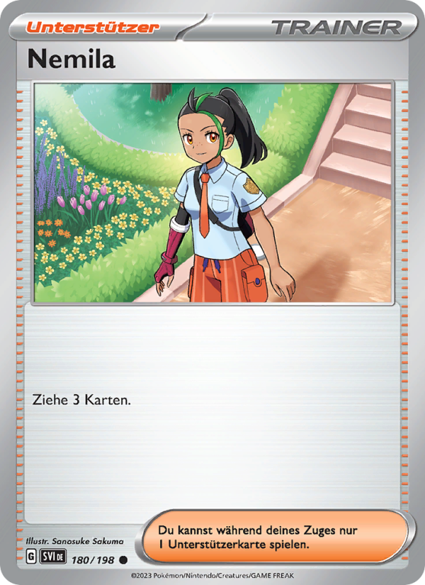 Nemila 180 — Karmesin & Purpur (German Pokémon TCG card)
