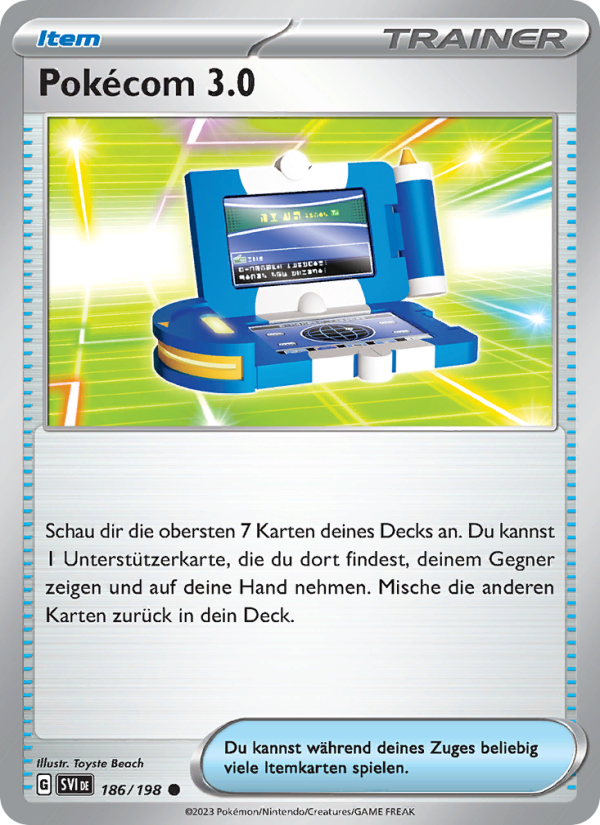 Pokécom 3.0 186 — Karmesin & Purpur (German Pokémon TCG card)