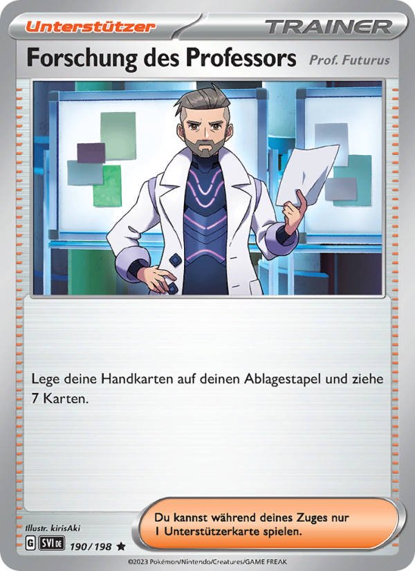 Forschung des Professors 190 — Karmesin & Purpur (German Pokémon TCG card)