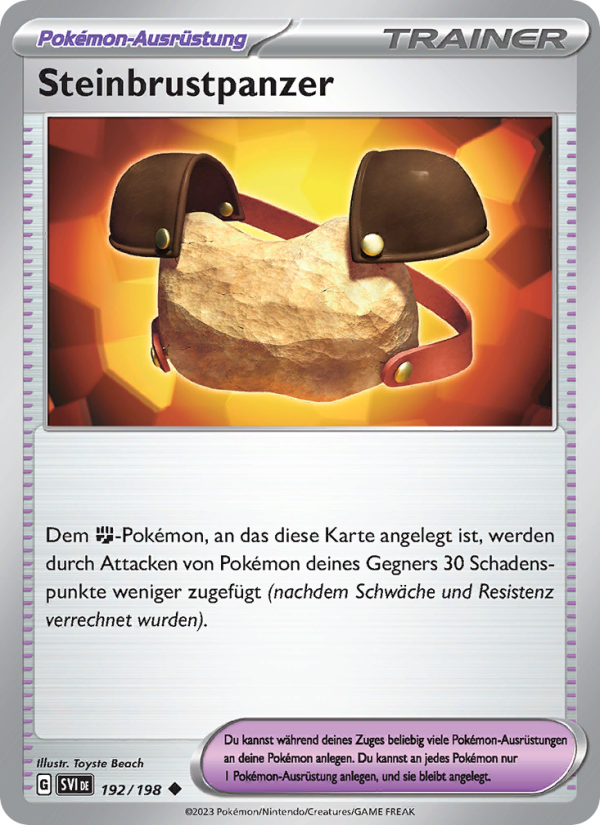 Steinbrustpanzer 192 — Karmesin & Purpur (German Pokémon TCG card)