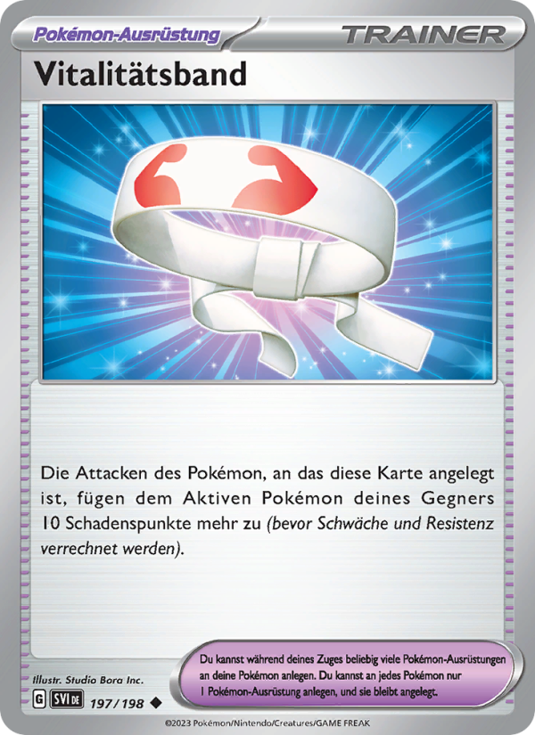 Vitalitätsband 197 — Karmesin & Purpur (German Pokémon TCG card)