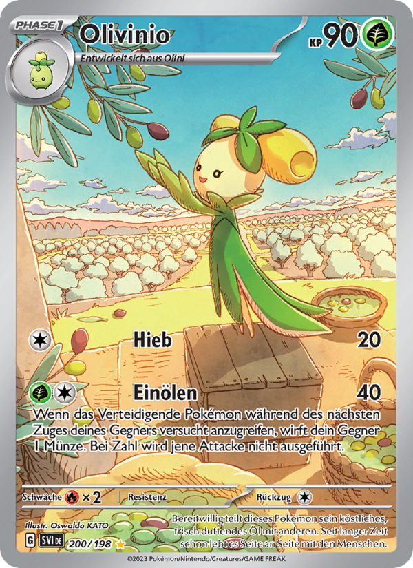 Olivinio 200 — Karmesin & Purpur (German Pokémon TCG card)