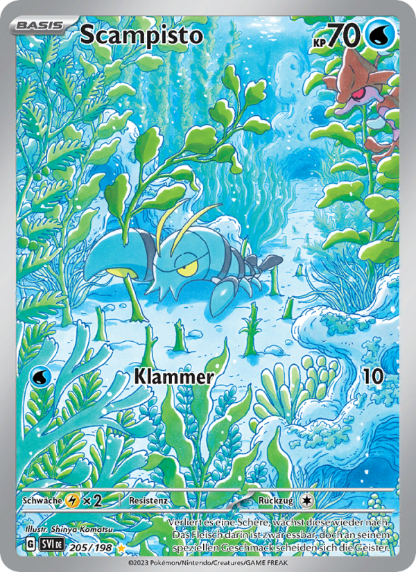 Scampisto 205 — Karmesin & Purpur (German Pokémon TCG card)