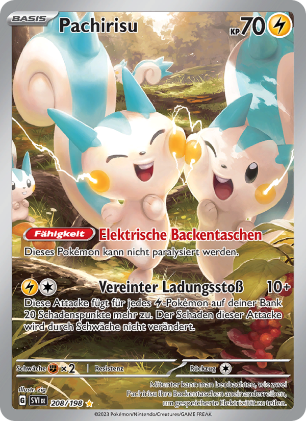 Pachirisu 208 — Karmesin & Purpur (German Pokémon TCG card)