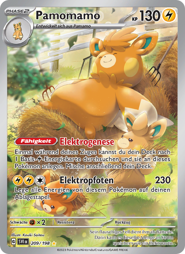 Pamomamo 209 — Karmesin & Purpur (German Pokémon TCG card)