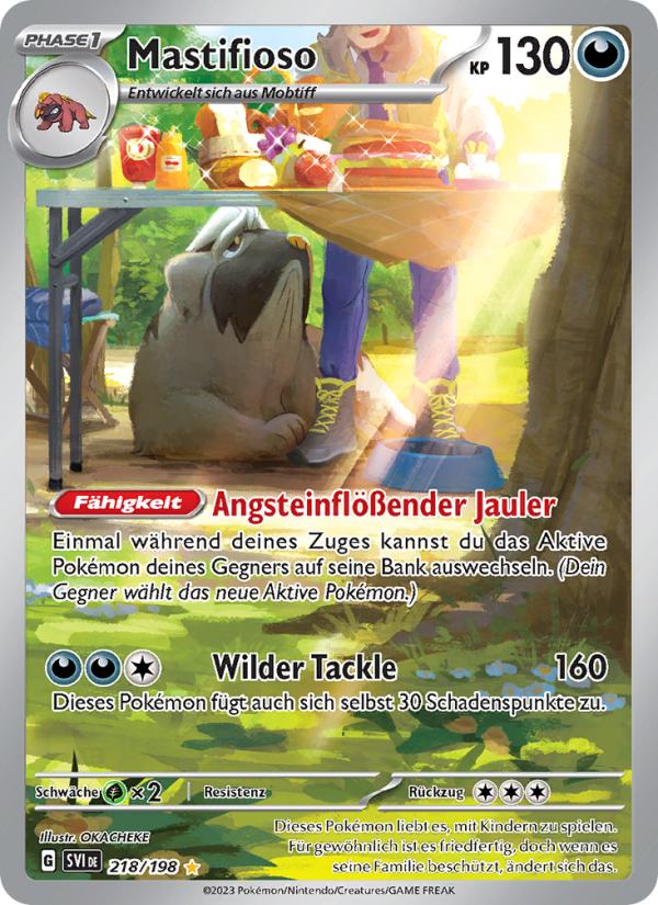 Mastifioso 218 — Karmesin & Purpur (German Pokémon TCG card)