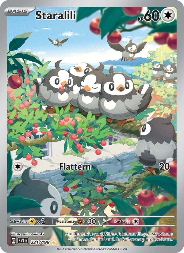 Staralili 221 — Karmesin & Purpur (German Pokémon TCG card)