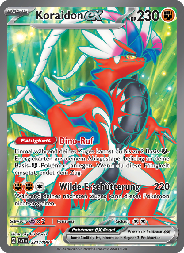Koraidon-ex 231 — Karmesin & Purpur (German Pokémon TCG card)
