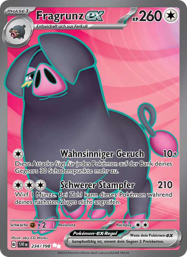Fragrunz-ex 234 — Karmesin & Purpur (German Pokémon TCG card)