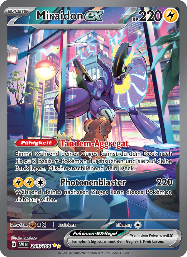 Miraidon-ex 244 — Karmesin & Purpur (German Pokémon TCG card)