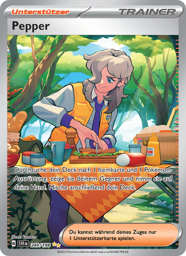 Pepper 249 — Karmesin & Purpur (German Pokémon TCG card)