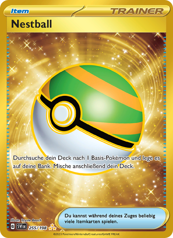 Nestball 255 — Karmesin & Purpur (German Pokémon TCG card)