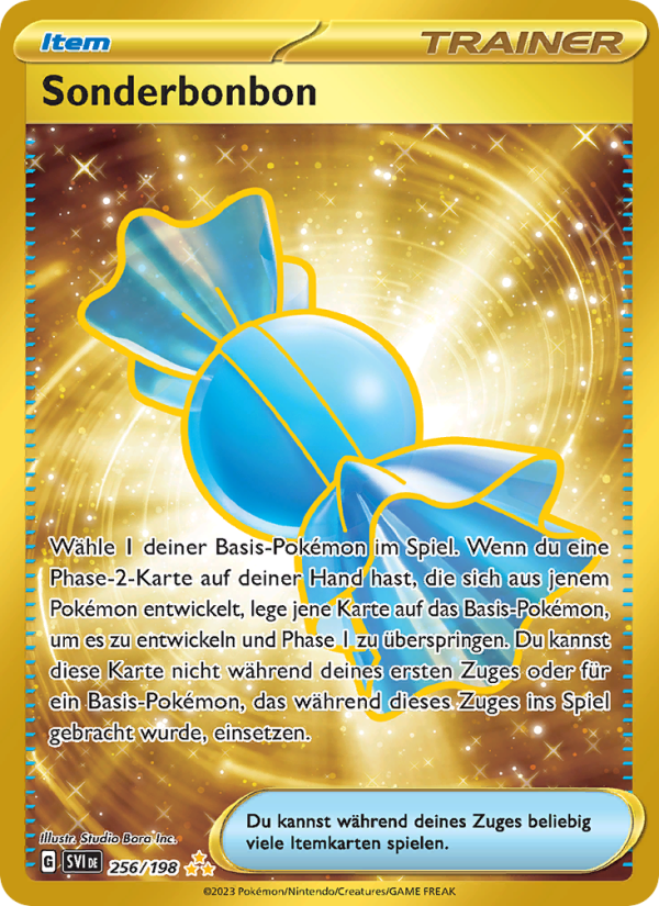 Sonderbonbon 256 — Karmesin & Purpur (German Pokémon TCG card)