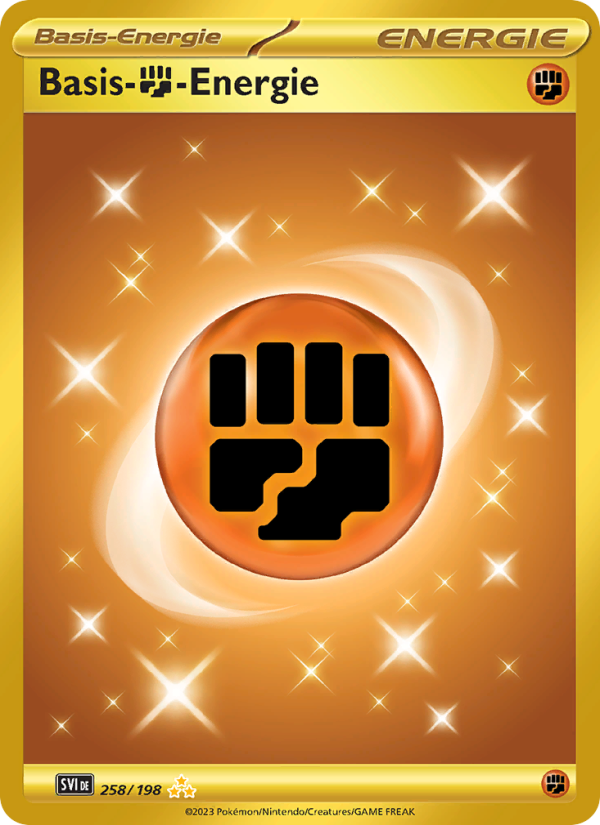 Basis-Fighting-Energie 258 — Karmesin & Purpur (German Pokémon TCG card)
