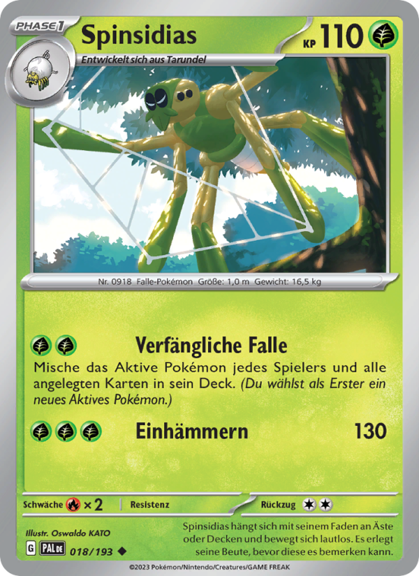 Spinsidias 018 — Paldea Evolved (German Pokémon TCG card)