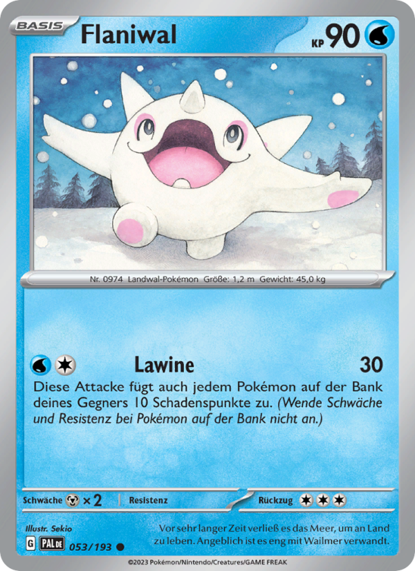 Flaniwal 053 — Entwicklungen in Paldea (German Pokémon TCG card)