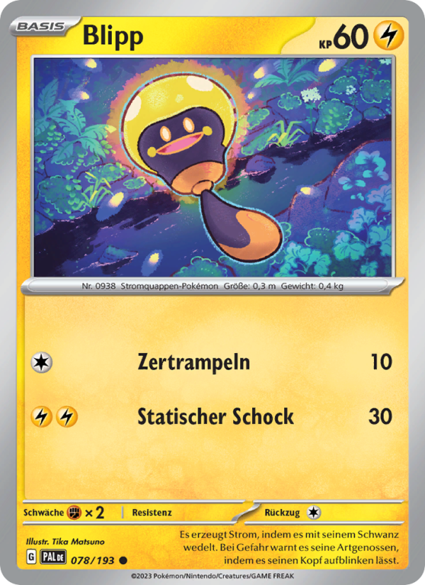 Blipp 078 — Entwicklungen in Paldea (German Pokémon TCG card)