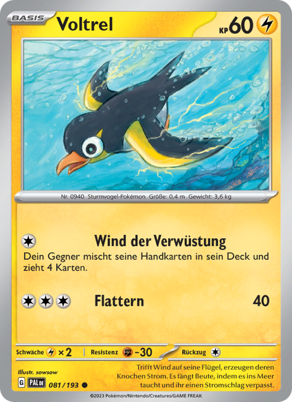 Voltrel 081 — Entwicklungen in Paldea (German Pokémon TCG card)