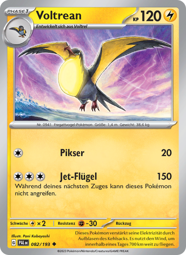 Voltrean 082 — Entwicklungen in Paldea (German Pokémon TCG card)