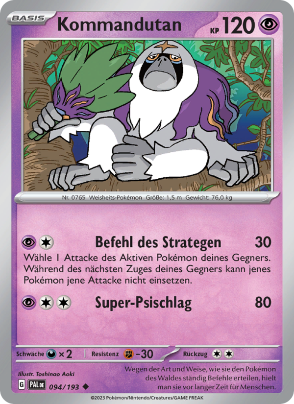 Kommandutan Pokémon TCG cards
