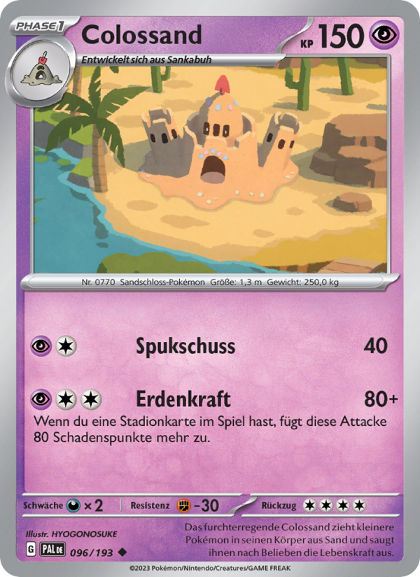 Colossand Pokémon TCG cards
