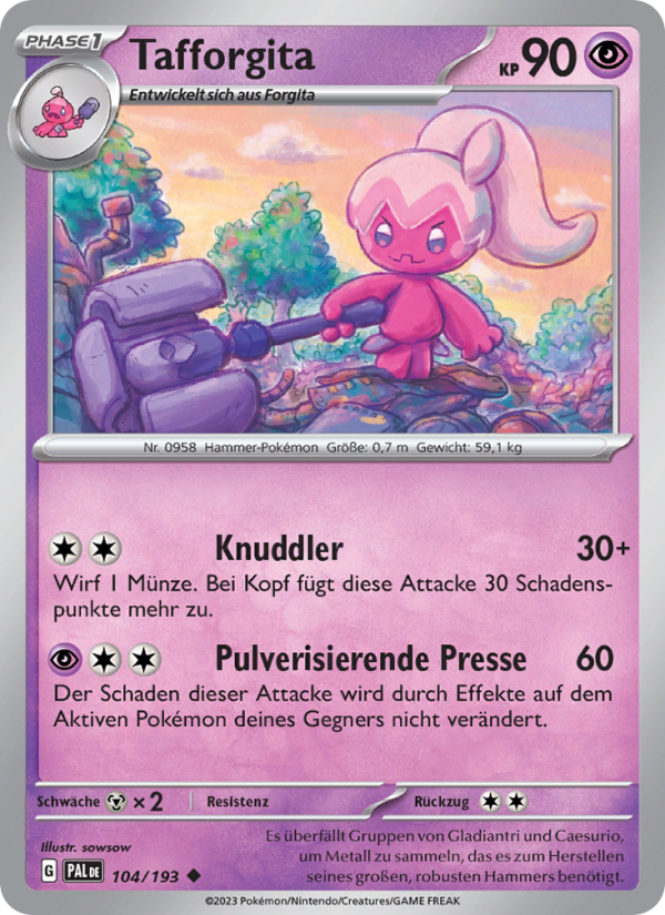 Tafforgita 104 — Entwicklungen in Paldea (German Pokémon TCG card)