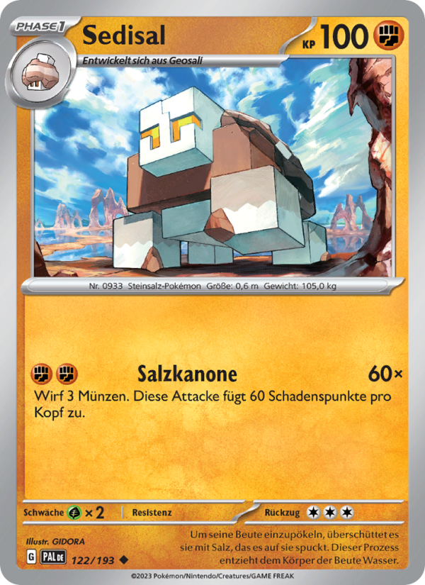 Sedisal 122 — Entwicklungen in Paldea (German Pokémon TCG card)