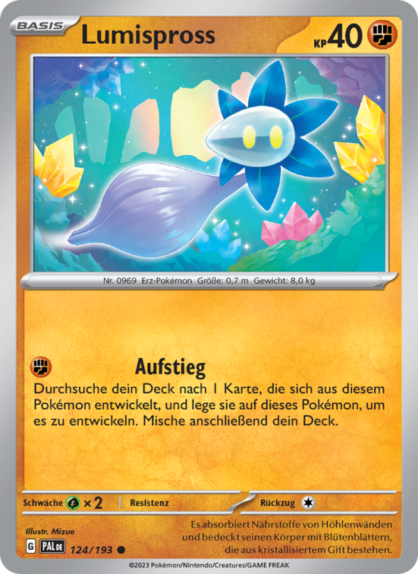 Lumispross 124 — Entwicklungen in Paldea (German Pokémon TCG card)