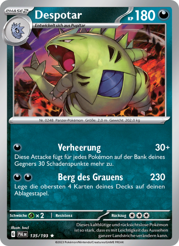 Despotar 135 — Entwicklungen in Paldea (German Pokémon TCG card)