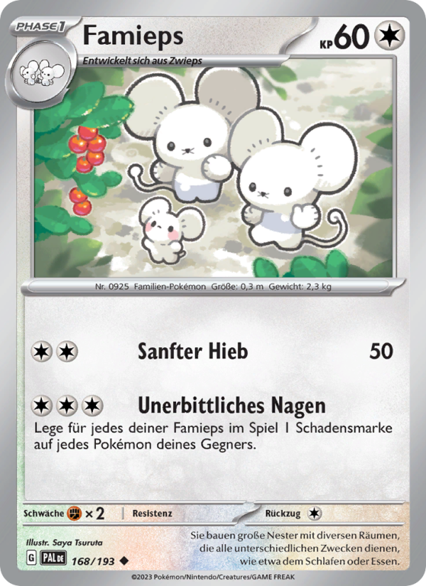 Famieps 168 — Entwicklungen in Paldea (German Pokémon TCG card)
