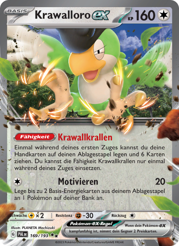 Krawalloro-ex 169 — Entwicklungen in Paldea (German Pokémon TCG card)
