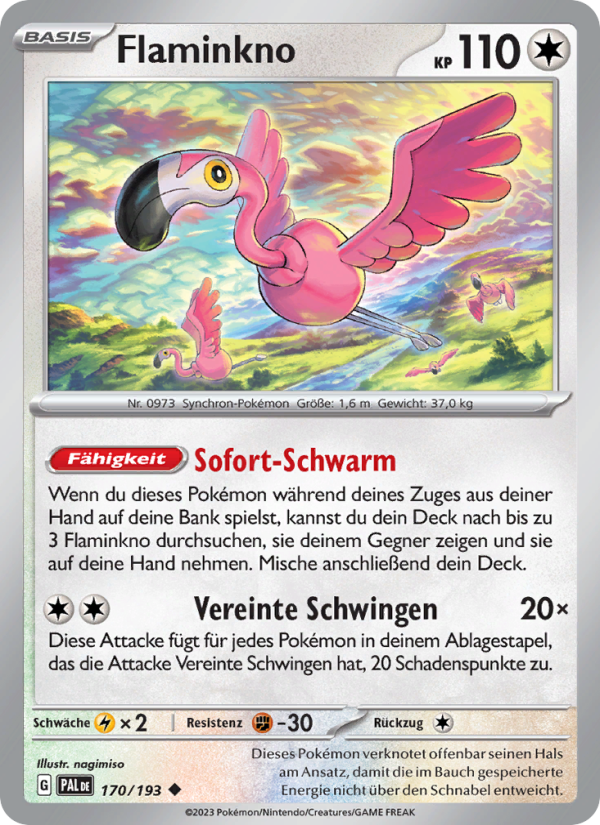 Flaminkno 170 — Entwicklungen in Paldea (German Pokémon TCG card)