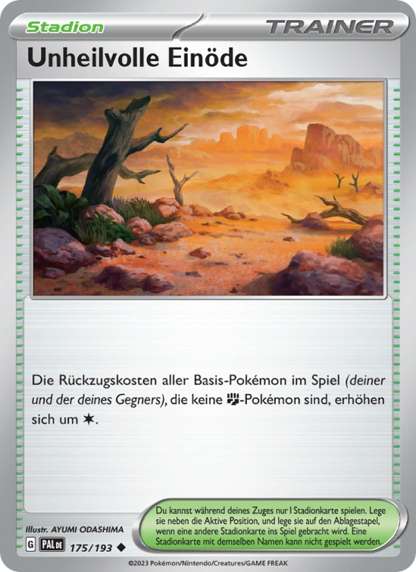 Unheilvolle Einöde 175 — Entwicklungen in Paldea (German Pokémon TCG card)
