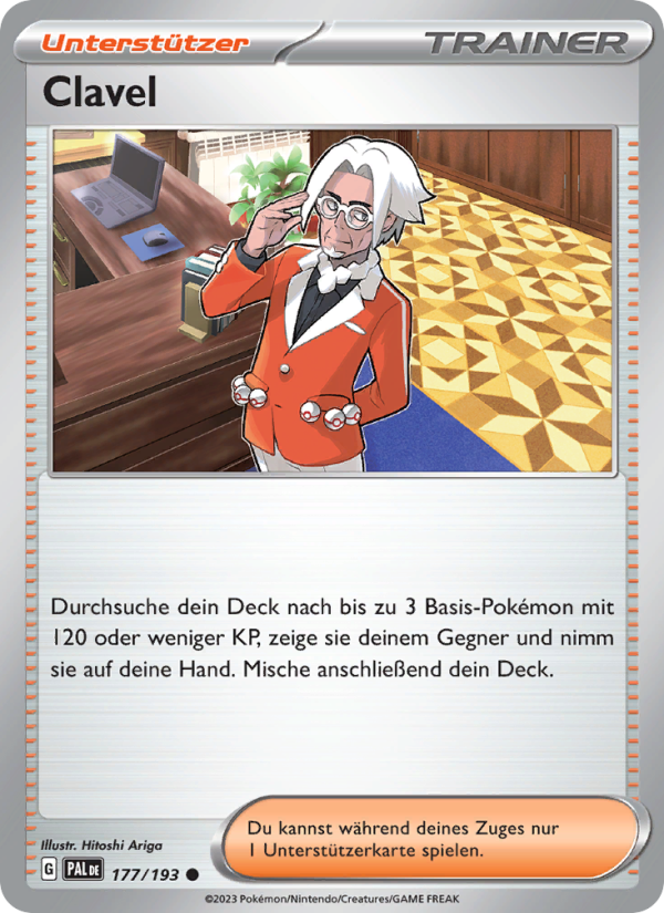 Clavel 177 — Entwicklungen in Paldea (German Pokémon TCG card)