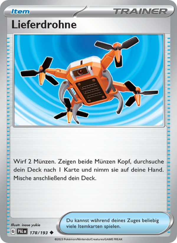 Lieferdrohne 178 — Entwicklungen in Paldea (German Pokémon TCG card)