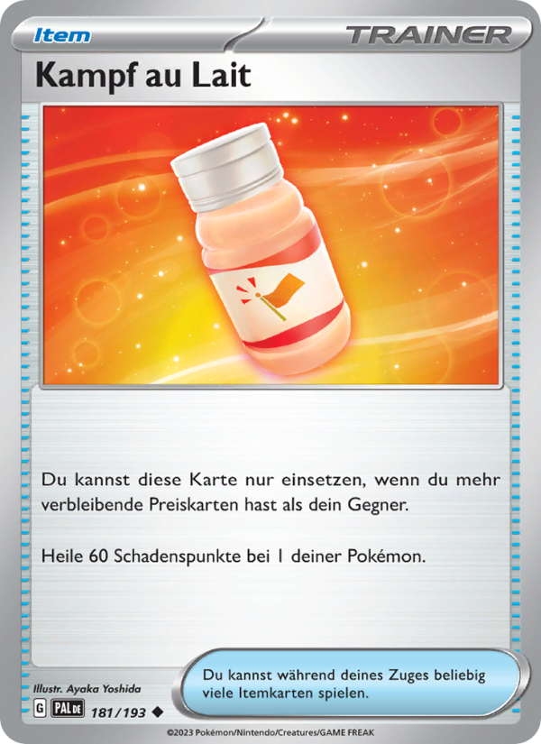Kampf au Lait 181 — Entwicklungen in Paldea (German Pokémon TCG card)