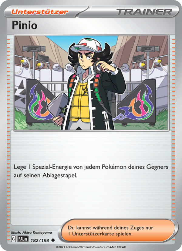 Pinio 182 — Entwicklungen in Paldea (German Pokémon TCG card)