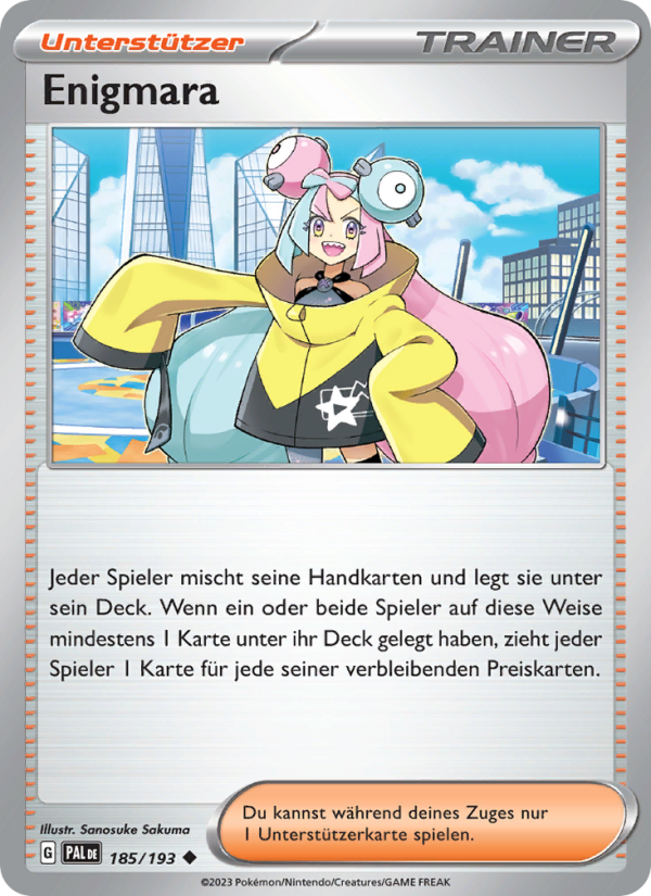 Enigmara 185 — Entwicklungen in Paldea (German Pokémon TCG card)