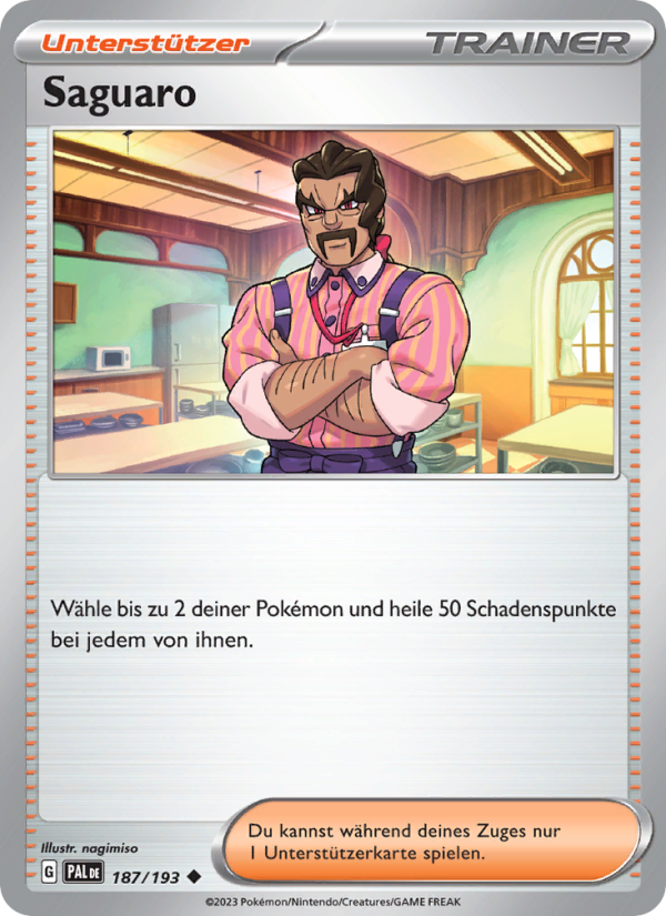 Saguaro 187 — Entwicklungen in Paldea (German Pokémon TCG card)