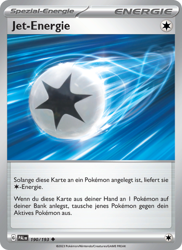 Jet-Energie 190 — Entwicklungen in Paldea (German Pokémon TCG card)