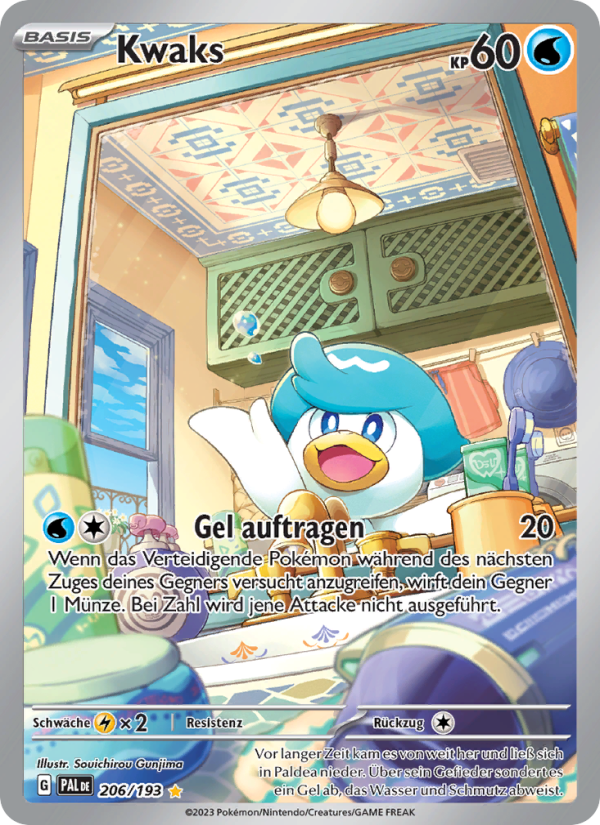 Kwaks 206 — Entwicklungen in Paldea (German Pokémon TCG card)
