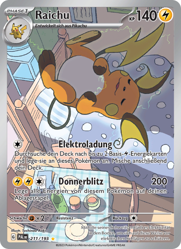 Raichu 211 — Entwicklungen in Paldea (German Pokémon TCG card)