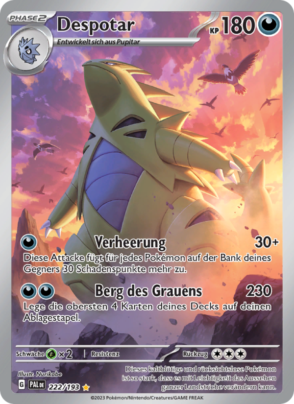 Despotar 222 — Entwicklungen in Paldea (German Pokémon TCG card)