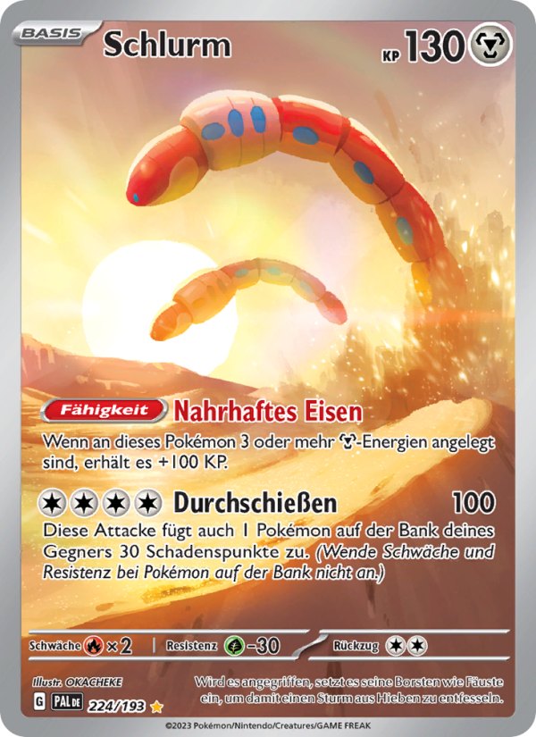 Schlurm 224 — Entwicklungen in Paldea (German Pokémon TCG card)