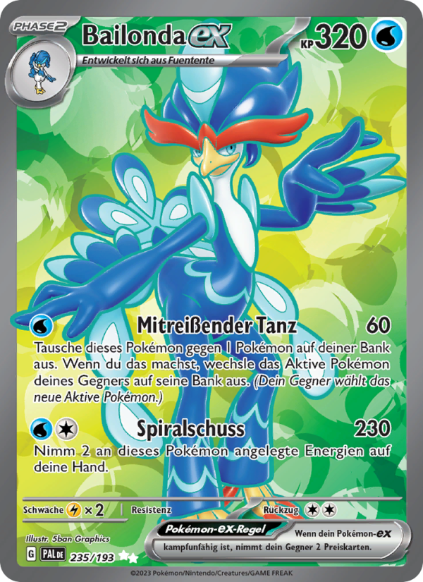 Bailonda-ex 235 — Entwicklungen in Paldea (German Pokémon TCG card)