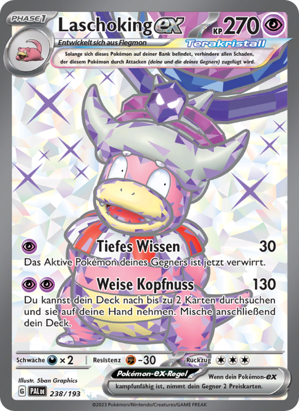 Laschoking-ex 238 — Entwicklungen in Paldea (German Pokémon TCG card)