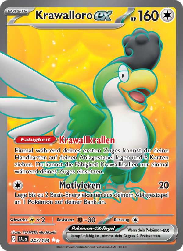 Krawalloro-ex 247 — Entwicklungen in Paldea (German Pokémon TCG card)