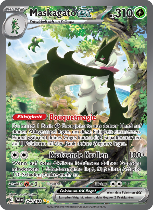 Maskagato-ex 256 — Entwicklungen in Paldea (German Pokémon TCG card)